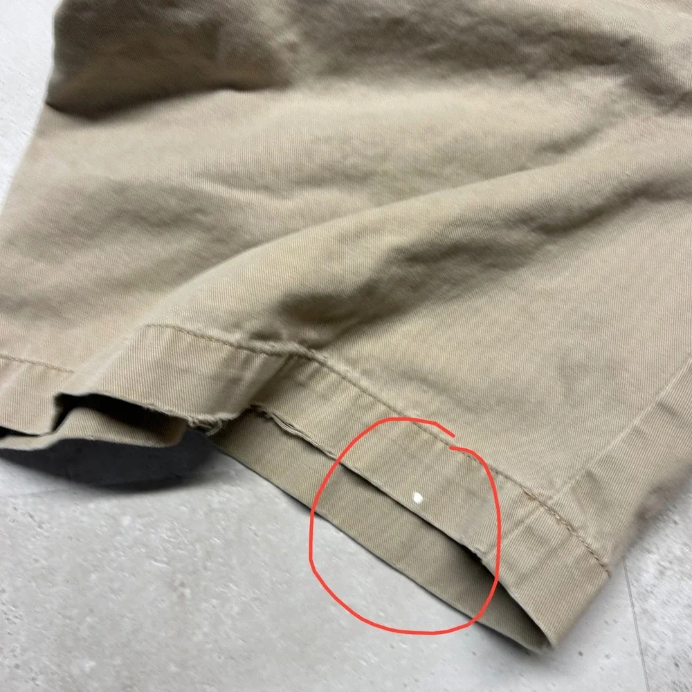 Polo Ralph Lauren Tyler Short Khaki Tan Mens 32 Pleated Cotton Chino Casual